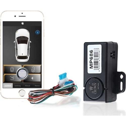 Universal Smart Key Central Locking Door Lock SmartPhone APP Auto Remote Keyless System Passive Trunk Car Alarm System MP686B