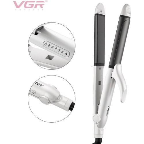 VGR 2 In 1 Hair Straightener and Curler Curling Iron for All Hair Types Tourmaline Ceramic Twisted Flat Iron for Women Hair