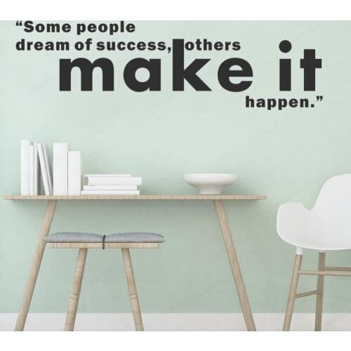 YOYOYU Motivational vinyl quotes art wall stickers some people dream of success Fitness gym art Decor Removable Wall PosterHL197