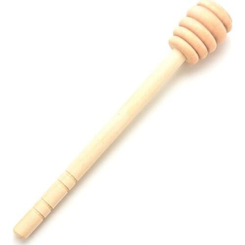 1pcs 160mm Wooden Honey Spoons Stir Bar Mixing Handle Jam Spoon Long Stick Dipper Supplies Kitchen Tools