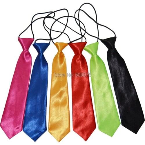 100pcs/lot Fashion Kids Boys Girls Baby Infant Child Pure Solid Tie Suit Accessorie Neckties sequins ties Wedding Party Necktie