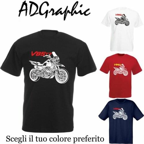 2020 Fashion T-Shirt Moto Cotton Guzzi V85Tt V 85 Tt Motorcycle Tees