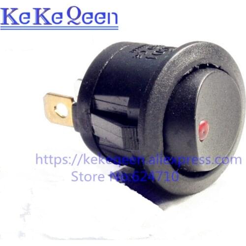 23mm 12V Red and Green led Round Rocker Switch Led Dot Light 3 pins ON-OFF LED illuminated Car Dashboard Boat Toggle SPST Switch