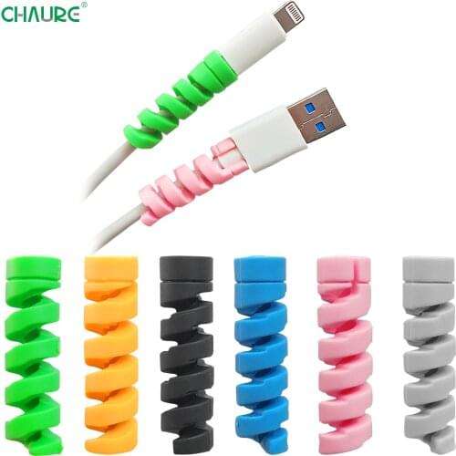 5-10PCS Spiral Cable Protector Cable Winder Clip For Phones Charging Cable holder Cover Cable Organizer For USB Cable Management