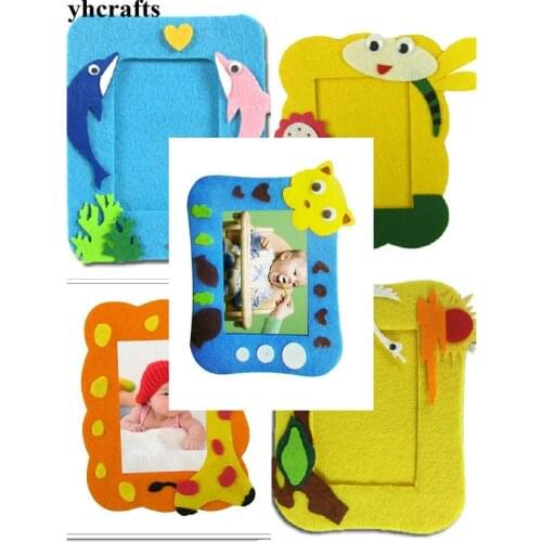 5PCS/LOT.DIY felt photo frame craft kits Early learning educational toys Kindergarten crafts Fantastic arts Family fun Wholesale