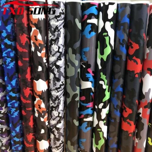 50*200/300/500CM Yellow black White blue Vinyl Film Army Car Sticker Car Wrap Foil DIY Styling Scooter Motorcycle Wrapping Decal