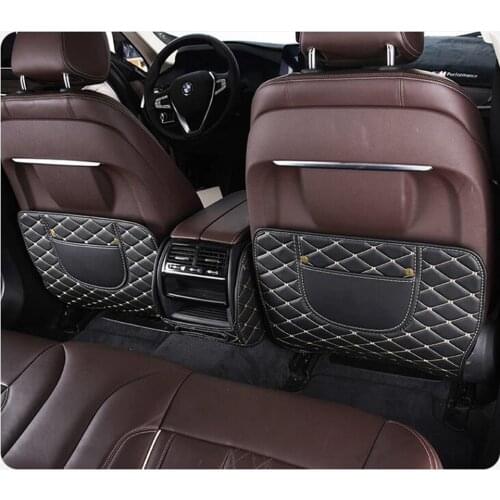 Car Anti Child Kick Pad Interior Seat For bmw f10 f10 e36 e39 e30 x3 e83 e90 e60 g30 Protective Pad Leather Padding Waterproof