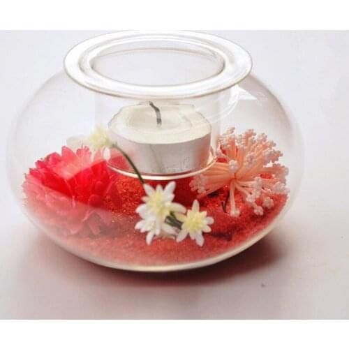 Free shipping Diameter=11cm Different Height Glass Terrarium Vase DIY Table Candle Holder Home Decorative Friend Gift