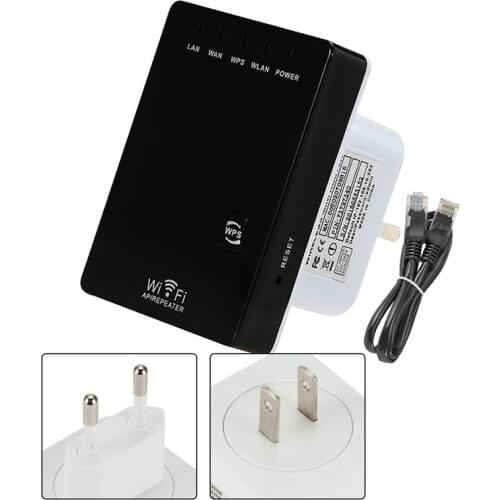 Wireless Repeater 300M Dual Network Port Network Signal Amplifier WiFi Router AP Bridge Repeater IEEE 802.11N