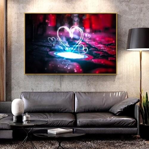 Forbeauty Oil Canvas Painting heart_light_glare_ For Home Decoration Wall Art