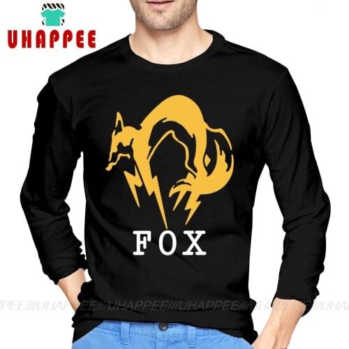 Novelty Metal Gear Solid Fox T Shirt Men High Quality Men Autumn Custom Printing Graphic Long Sleeve Large Size Base T Shirts