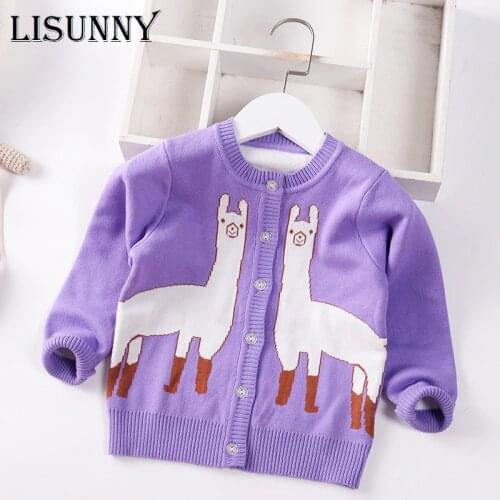 Girl Cardigan Sweater Autumn Winter 2021 Infants Children Cartoon Knitwear Baby Kids Coat Toddler Clothes Toddler Jacket 1-7y