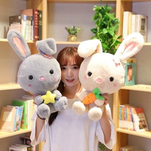 Beautiful Hairy Rabbit Plush Toys Cute Cartoon Stuffed Animal 4 Colors Bunny Baby Toy Doll Baby Appease Toy Valentines Day Gift