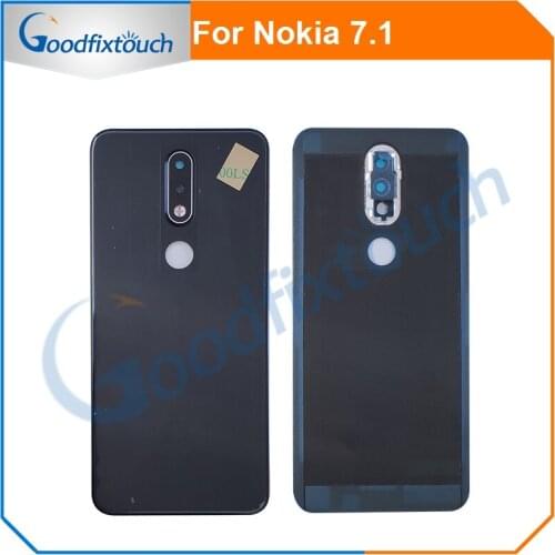 For Nokia 7.1 battery cover Door For Nokia 7.1 Back Battery Cover with Camera Lens Replacement Parts TA-1100 TA-1096 TA-1085