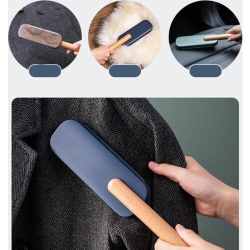 Lectrostatic Adsorption Dust Removal Clean Brush Beech Handle Lint Rollers Pet Hair Remover Home Cleaning Tool For Clothes Bed