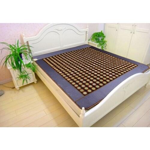 Hot new product quality electric FIR heating sleeping jade massage mattress heating jade cushion Free Gift eye cover