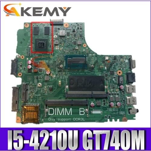 Original Laptop motherboard FOr DELL Inspiron 14R 3437 5437 I5-4210U GT740M 2G N14P-GV2-S-A2 Mainboard CN-0YFVC4 0YFVC4 12314-1