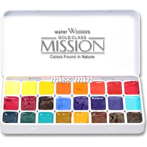 Original Mijello watercolor paint 24/36 colors Aquarela 0.8ml Art Supplies