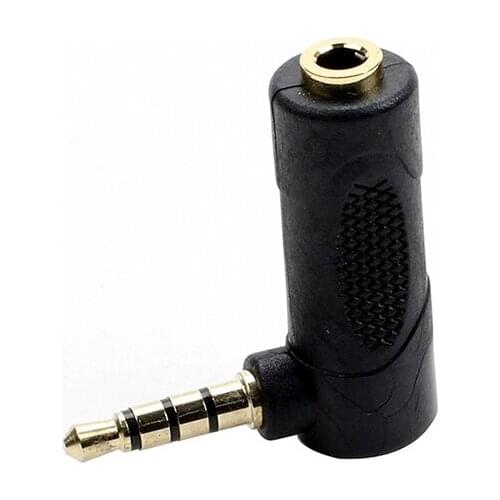 90 Degree Right Angled 3.5mm Jack Plug Male To Female Audio Converter Adapter Connector L Type Stereo Earphone Microphone