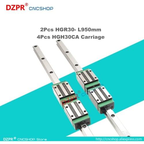 Precision Linear Guide HGR30 950mm 37.40in Rail HGH30CA Carriage Slide for CNC engraving robot Woodwork laser textile machine