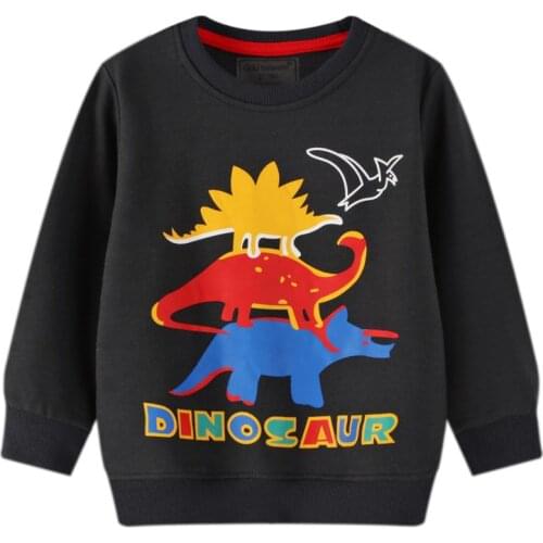 Gold Treasure New Winter Spring Kids Dinosaur Sweatshirts Boy Cotton kindergarten Pullover Children Cartoon Sweaters Girls Tops