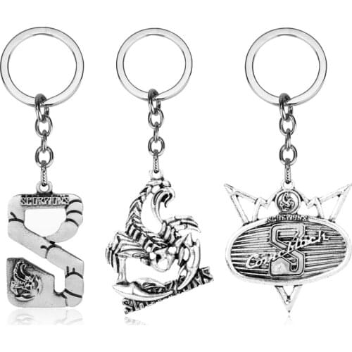 Rock Music Band Scorpion Keyring Metal Band Keychain Car Bag Key Chain Key Holder Chaveiro llaveros Jewelry