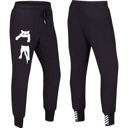 Men Running Swearing Pants cat print women Unisex Casual Trouser Jogger Bodybuilding Fitness Sweat Time limited Sweatpants