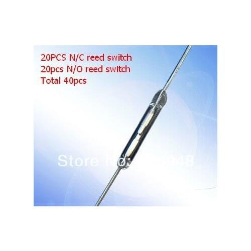 Mixed 20pcs N/C normally closed reed switch+20pcs N/O normally open reed switch