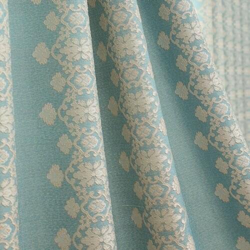 Modern Colour-dyed Jacquard Shade Curtains for Living Room Bedroom blackout Finished Jacquard Curtain Cloth