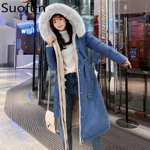 Женские парки с мехом Suofun China At AliExpress