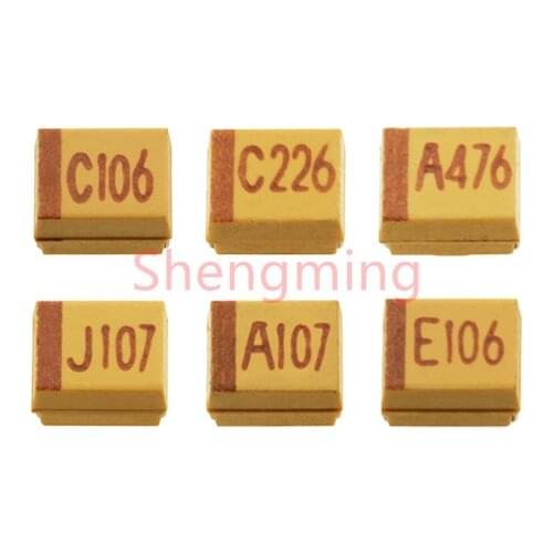 100PCS 1206 A-type 16V 25V 1uF 2.2uF 4.7uF 10uF 22uF 47uF 106 105 475 226 476 SMD Tantalum Capacitors