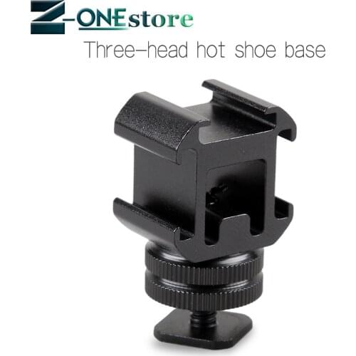 Three Extend Port Smooth On Camera Mount Connect Replacement Microphone Use Metal Adapter For Video Light Hot Shoe Base Set