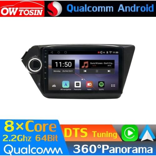 Qualcomm 8Core Android Car Multimedia For Kia Rio K2 QB 2011-2016 GPS 4G LTE WiFi 360 Panoramic Head Unit Radio CarPlay DTS HIFI