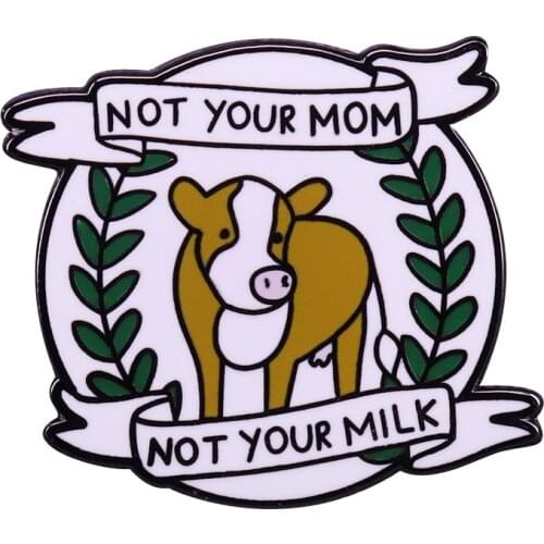 Funny vegan badge animal rights activist gift