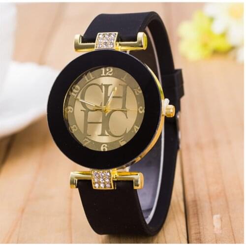 Reloj Mujer New fashion Casual Brand CH women watches Silicone Rhinestone 9 colors Women Luxury Quartz Watches Kobiet zegarka