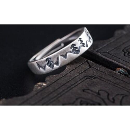 S925 Sterling Silver Retro Forest Open Rings For Women Original Female Vintage Party Jewelry Student Gift Accessories