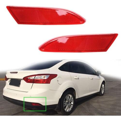2Pcs Car Red Lens Rear Brake Light Corner Reflector Rear Reflector for Ford Focus 2012-2015 BM5Z-13A565-B BM5Z-13A565-A