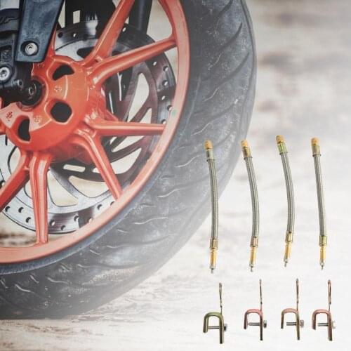 4Pcs LBWS-293 Vehicle Valve Stem Extender Professional Well-suited Brass Flexible Valve Stem Extender for Motorcycle Accessories