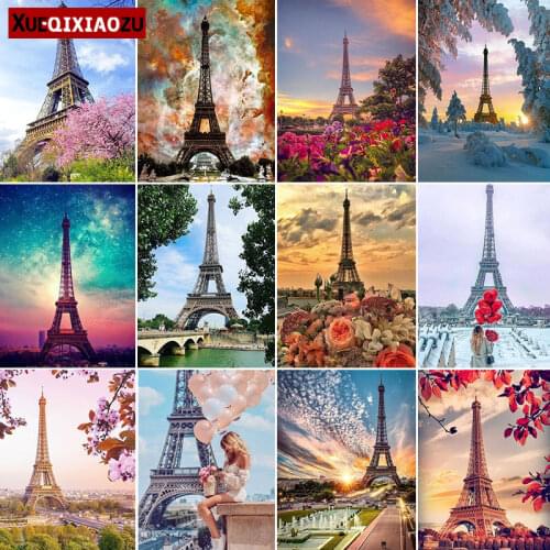 Full Diamond Diamond Painting European Tower Cross Stitch Embroidery Kit Mosaic Home Decoration Gifts for Relatives and Friends