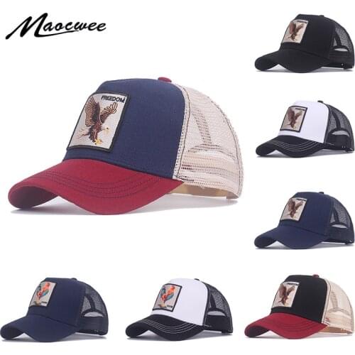 Embroidered Bone Animal Men Baseball Caps Women Breathable Mesh Snapback Hats Mens Trucker Hats Sun Cap Summer Unisex Hip Hop