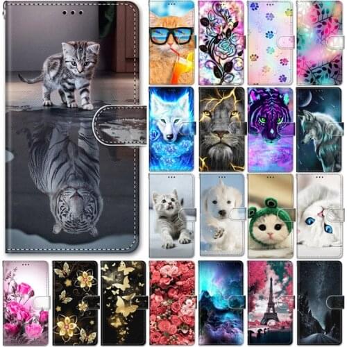 Leather Magnetic Wallet Case For Huawei P40 Lite E 5G P 40 Pro 40Lite P40Lite E P40Pro Plus Pattern Flip Phone Bags Cases Cover