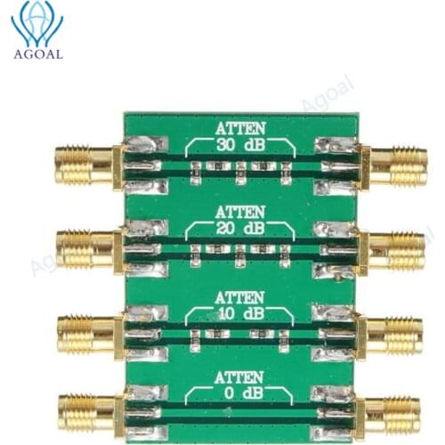 DC-4.0GHz 200mW DC 4.0GHz RF Fixed Attenuator SMA Double Female Head 0dB 10dB 20dB 30dB radio frequency module