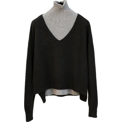 Fp3004 2019 new autumn winter women fashion casual 2pieces set suit Big Plus size knitting wool warm womens sweaters