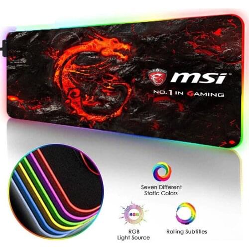 Mouse pad RazerXXL waterproof non-slip rubber base RGB mousepad LED gaming lighting mouse mat with USB port Large keyboard