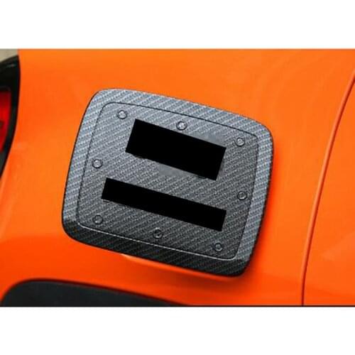 For Jeep Renegade 2015 2016 2017 2018 Carbon Fiber Fuel Tank Cover Gas Box Cap Car Accessory 1pcs