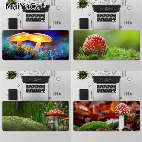Maiyaca High Quality red brown mushroom Rubber Mouse Durable Desktop Mousepad Free Shipping Large Mouse Pad Keyboards Mat