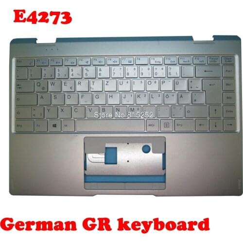 Laptop PalmRest&keyboard For MEDION E4273 MD61465 MD61464 MD61287 MSN30026573 30026572 30025914 Sliver Shell German GR keyboard