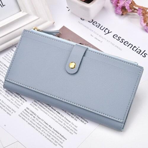 New Style Wallet Korean Fashion Lady Zipper Long Wallet Small Fresh Multifunctional Coin Purse Multi-Color Card Holder