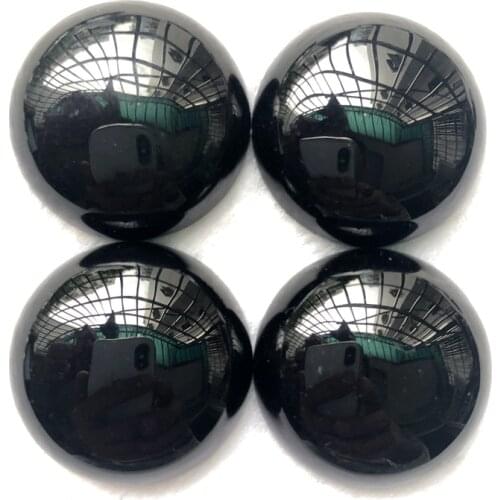 Wholesale 1pcs 100% Natural Black Onyx Agates Bead Cabochon Pendant 30mm Round Gem stone Bead Pendant, Ring Face