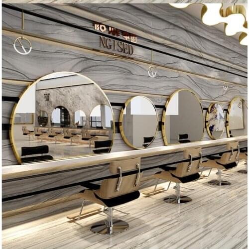 Barber shop, hair salon, special hairdresser, simple hair cutting mirror, hair dyeing mirror